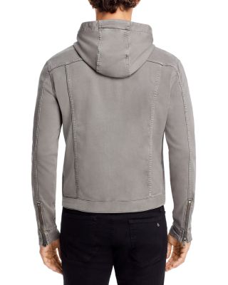 Hooded Zip-Front Knit Jacket