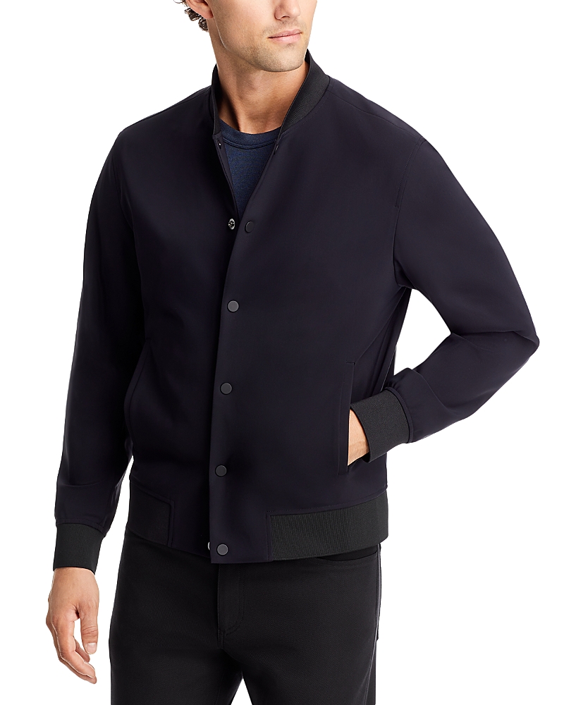 Theory Murphy Precision Slim Fit Bomber Jacket In Black
