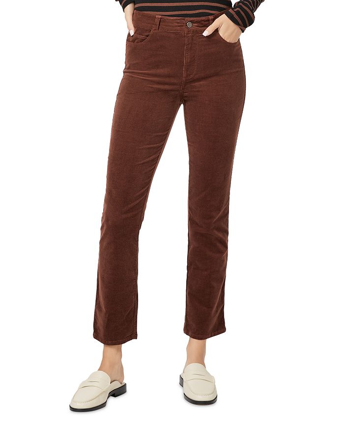 PAIGE Cindy High Rise Straight Leg Corduroy Jeans in Rosewood ...