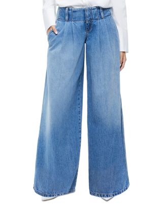 Alice and Olivia High Rise Wide Leg Jeans in Vint Blue | Bloomingdale's