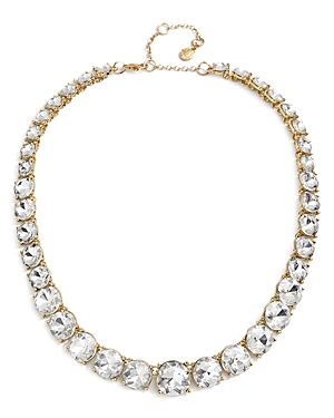 Dylan Crystal All Around Collar Necklace in Gold Tone, 16-19