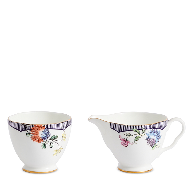 Wedgwood Fortune Sugar Bowl And Creamer Set In Multi