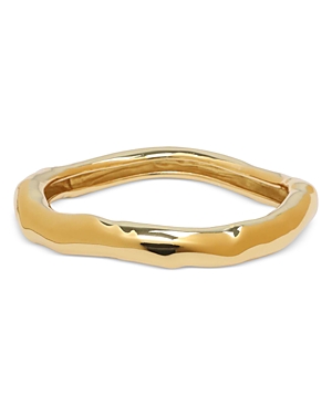 Shop Alexis Bittar Molten Bangle Bracelet In 14k Gold Plated