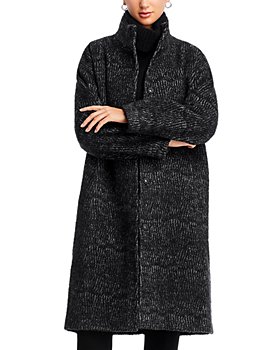Eileen Fisher - Jacquard Stand Collar Coat