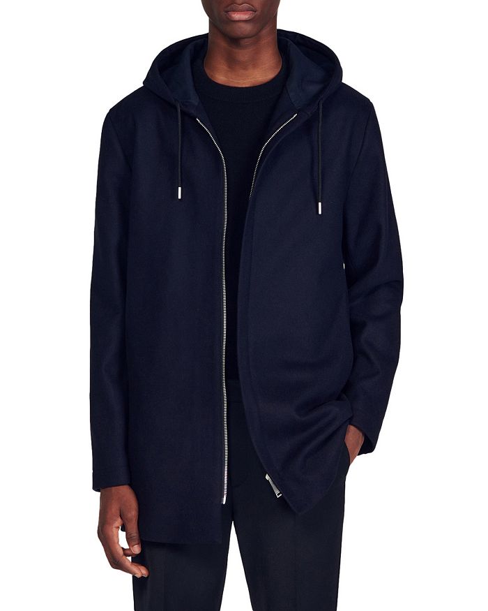 Sandro hooded discount coat