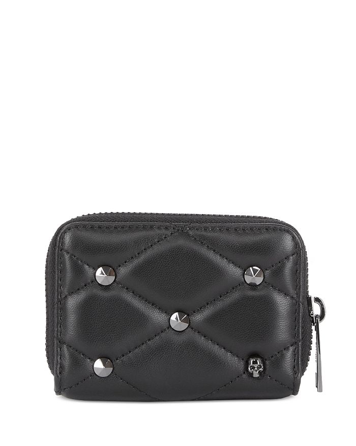 The Kooples Quilted Leather Zip Wallet Bloomingdale's