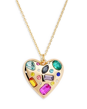 Aqua Multicolor Confetti Heart Pendant Necklace in 14K Gold Plated, 16 - 100% Exclusive