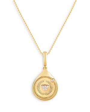 Harakh Lotus Pendant With Diamonds In 18k Yellow Gold, 0.02 Ct. T. W. In Gold