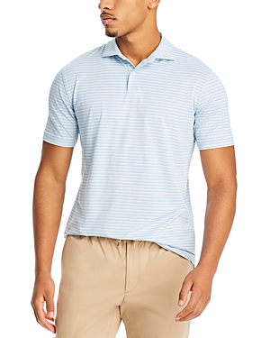 Shop Peter Millar Crown Crafted Mccraven Performance Short Sleeve Polo Shirt In Blue Frost