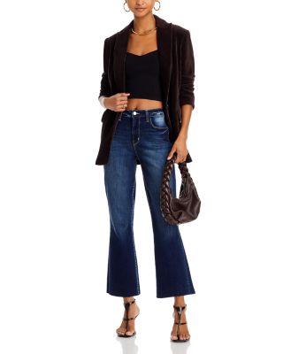 Kendra High Rise Cropped Flare Jeans in Columbia