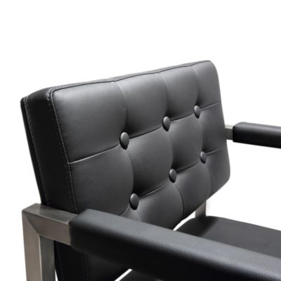  Director Performance Vegan Leather and Stainless Steel Counter Stool in White