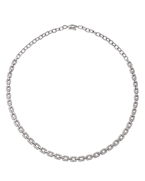 Bloomingdale's Diamond Geometric Link Tennis Necklace in 14K White Gold, 4.15 ct. t.w.