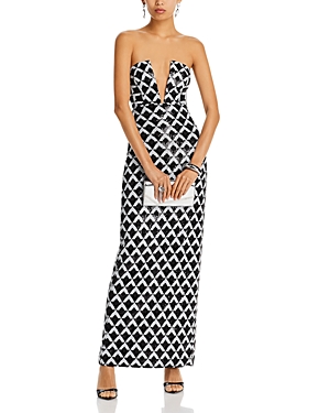 RAMY BROOK RAMONA SEQUINED STRAPLESS GOWN