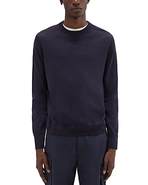 Shop Theory Project Nylon Wool Combo Sweater In Dark Aubergine/ Aubergine
