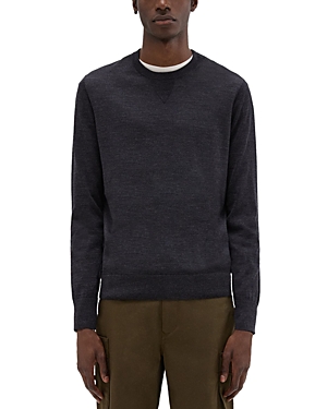 Shop Theory Project Nylon Wool Combo Sweater In Coal Melange/ Black