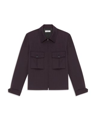 Wool Gabardine Shirt Jacket