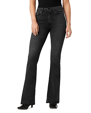 Holly High Rise Flare Jeans in Washed Black