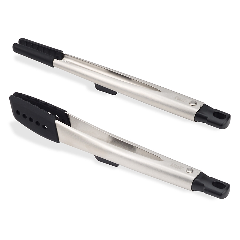 Joseph Joseph Elevate Fusion Set Of 2 Silicone Tongs With Integrated Tool Rests In Stainless