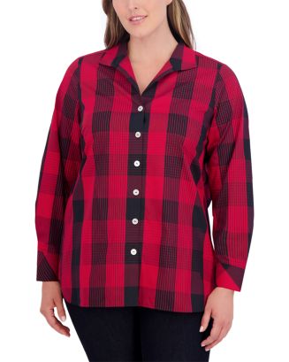 Foxcroft Plus Tunic Shirt | Bloomingdale's