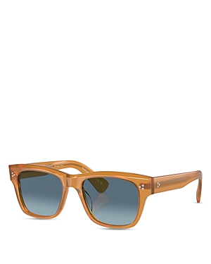Oliver Peoples Birell Sun Pillow Sunglasses, 52mm In Orange/blue Gradient