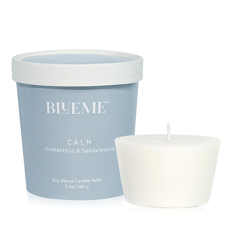 Blueme Calm Osmanthus & Sandalwood Small Recandle, 7 oz.