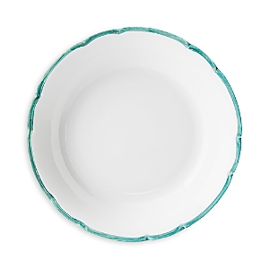 Degrenne Paris Reminiscence Coupe Plates, Set Of 4 In White/green