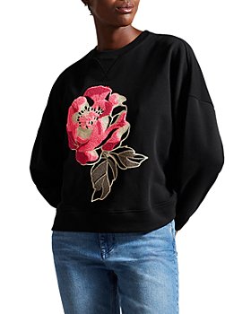Ted Baker - Adilinn Cotton Boucle Flower Sweatshirt