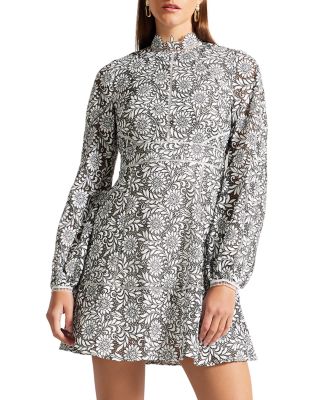 ted baker grey floral dress Ted Baker Floral Print Midi Length Dress - Grey Dresses, Clothing -  W3B82694