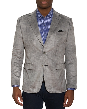 Shop Robert Graham Lubrano Tailored Fit Printed Blazer In Grey