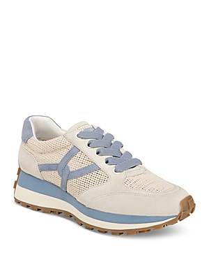 Shop Veronica Beard Women's Valentina Lace Up Running Sneakers In Coco/vista Blue