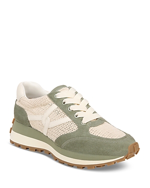 Shop Veronica Beard Women's Valentina Lace Up Running Sneakers In Coco/sage