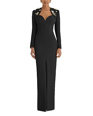 Safiyaa Trixie Embellished Crepe Gown