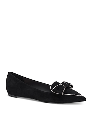 Shop Kate Spade New York Women's Be Dazzled Slip On Pointed Toe Flats In Black