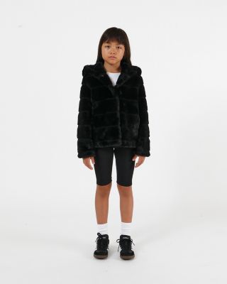Unisex Goldy Faux Fur Short Coat - Little Kid, Big Kid