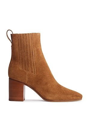 Rag & Bone Astra Suede Square-toe Chelsea Boots In Brown Suede