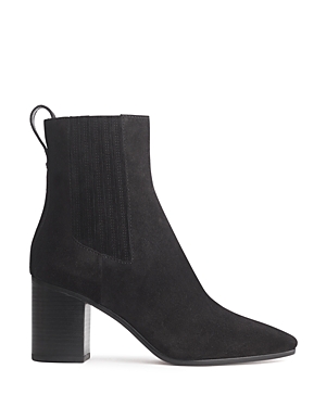 Rag & Bone Astra Suede Square-toe Chelsea Boots In Black Suede