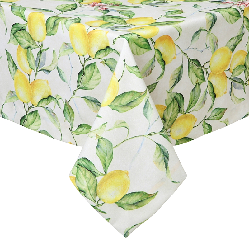 Shop Mode Living Sorrento Tablecloth 70 X 108 In Yellow/white