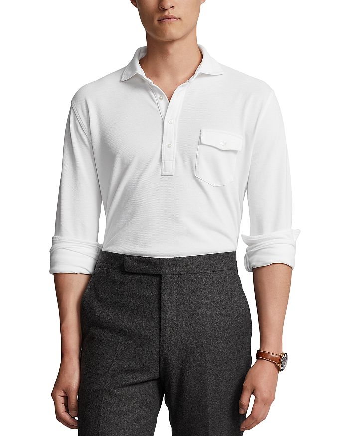 Polo Ralph Lauren Classic Fit Long Sleeve Mesh Polo Shirt Bloomingdale's