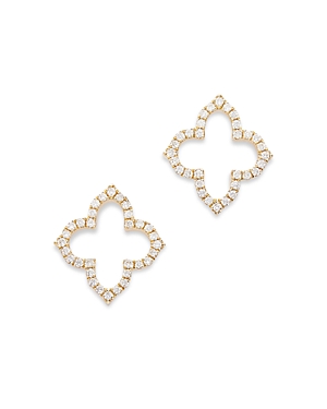 Bloomingdale's Diamond Clover Stud Earrings in 14K Yellow Gold, 0.20 ct. t.w.