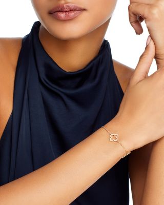 Diamond Clover Station Collection Bracelet in 14K Gold, 0.38 ct. t.w.