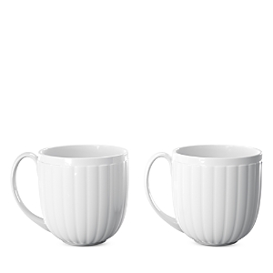 Shop Georg Jensen Bernadotte Porcelain Mug, Set Of 2 In White