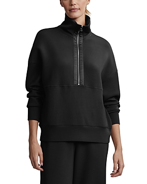 Varley Keller Half Zip Pullover Sweatshirt In Black