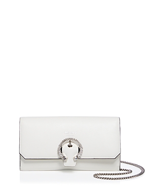 Jimmy Choo Embellished Convertible Clutch In Latte/silver