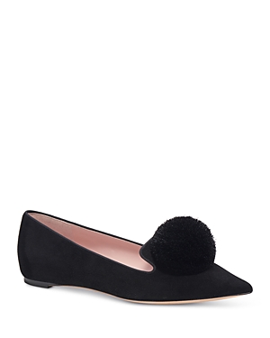 Kate Spade New York Women's Amour Pom Flats In Black