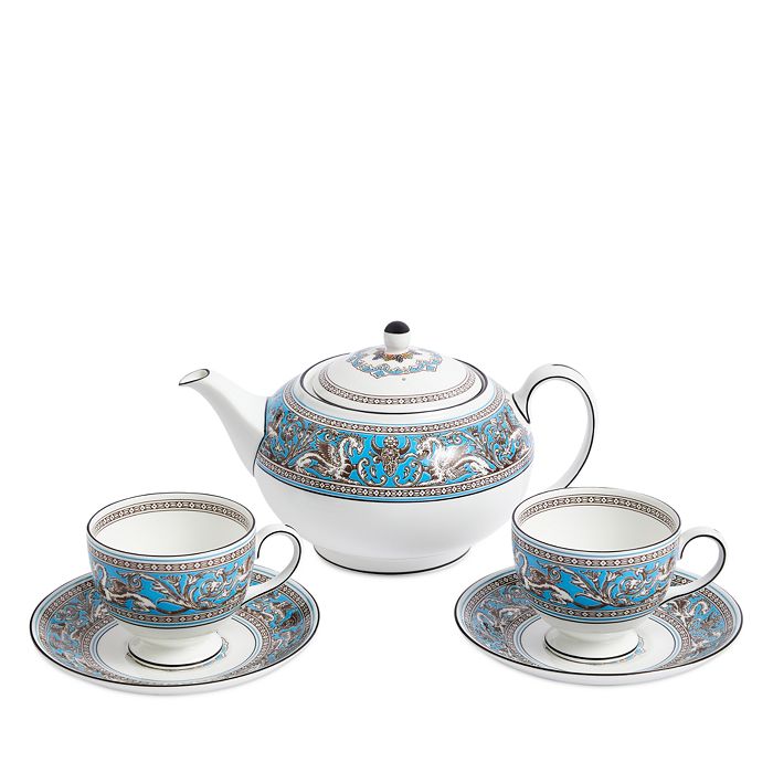 Wedgwood Florentine Turquoise 5-Piece Teaware Set | Bloomingdale's