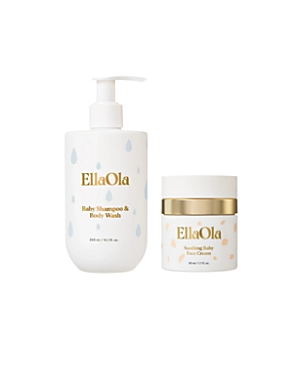 Ellaola Kids'  The Wash & Face Duo (2 Pieces) - Baby In White