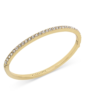 Shop Allsaints Crystal Bangle Bracelet In Gold