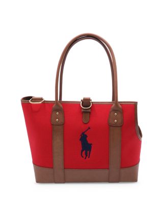 Dogs Leather and Canvas Tote