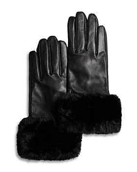 Ted Baker - Jess Faux Fur Cuff Leather Gloves