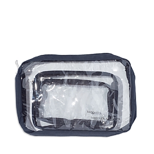 Baggallini Clear Travel Pouch Set In French Navy